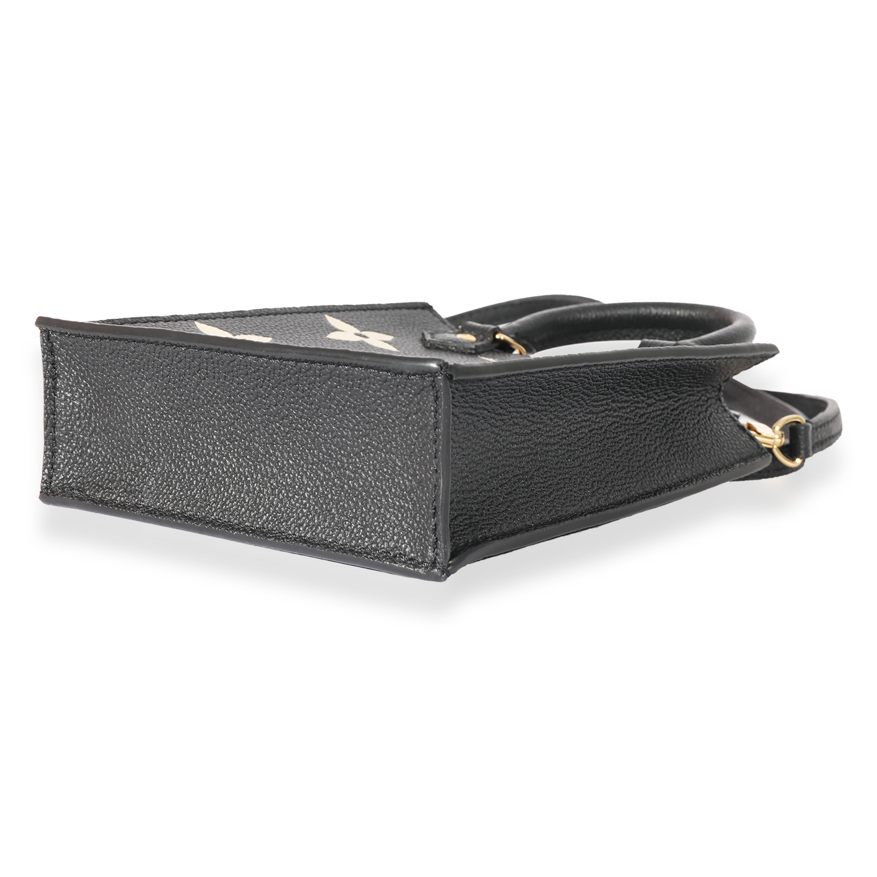 Louis Vuitton Louis Vuitton Black & Beige Monogram Empreinte Petit Sac Plat