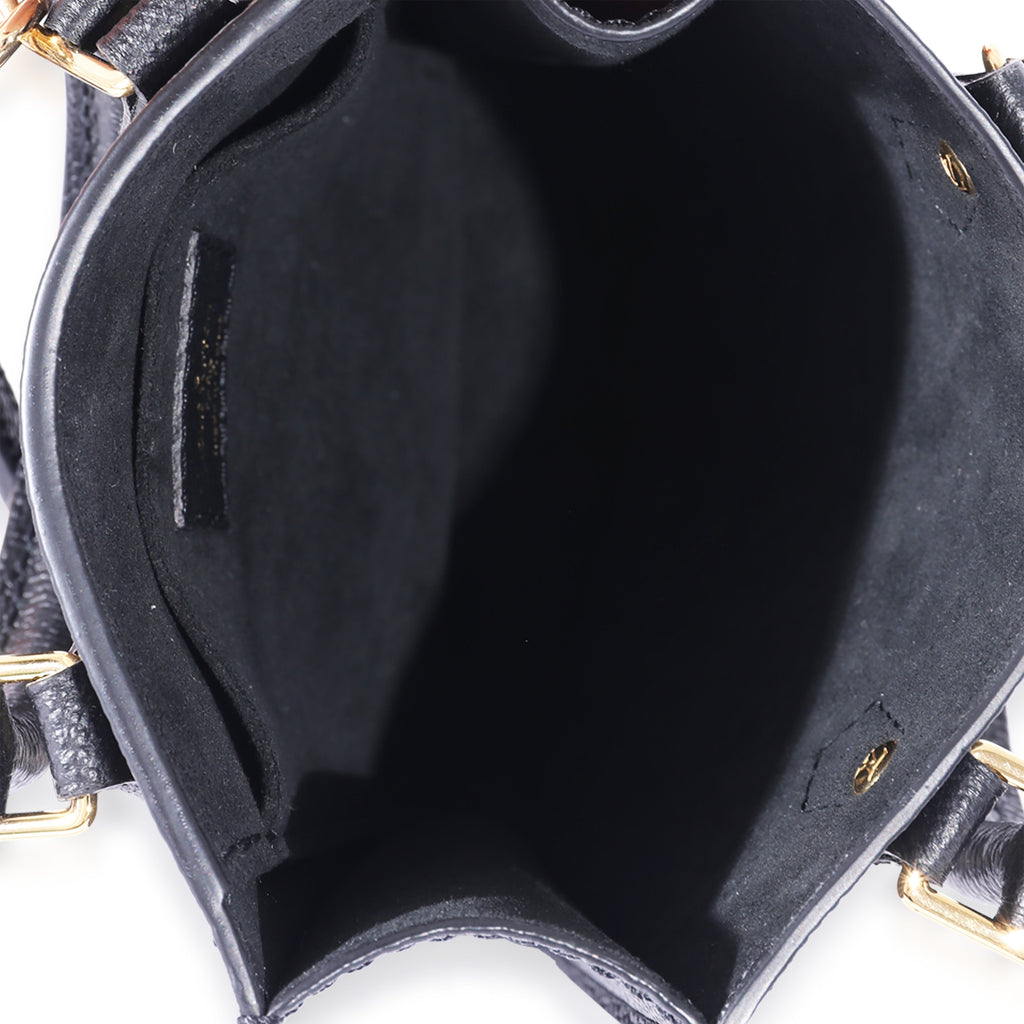 Louis Vuitton Louis Vuitton Black & Beige Monogram Empreinte Petit Sac Plat