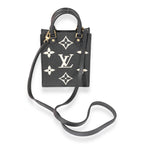 Louis Vuitton Louis Vuitton Black & Beige Monogram Empreinte Petit Sac Plat