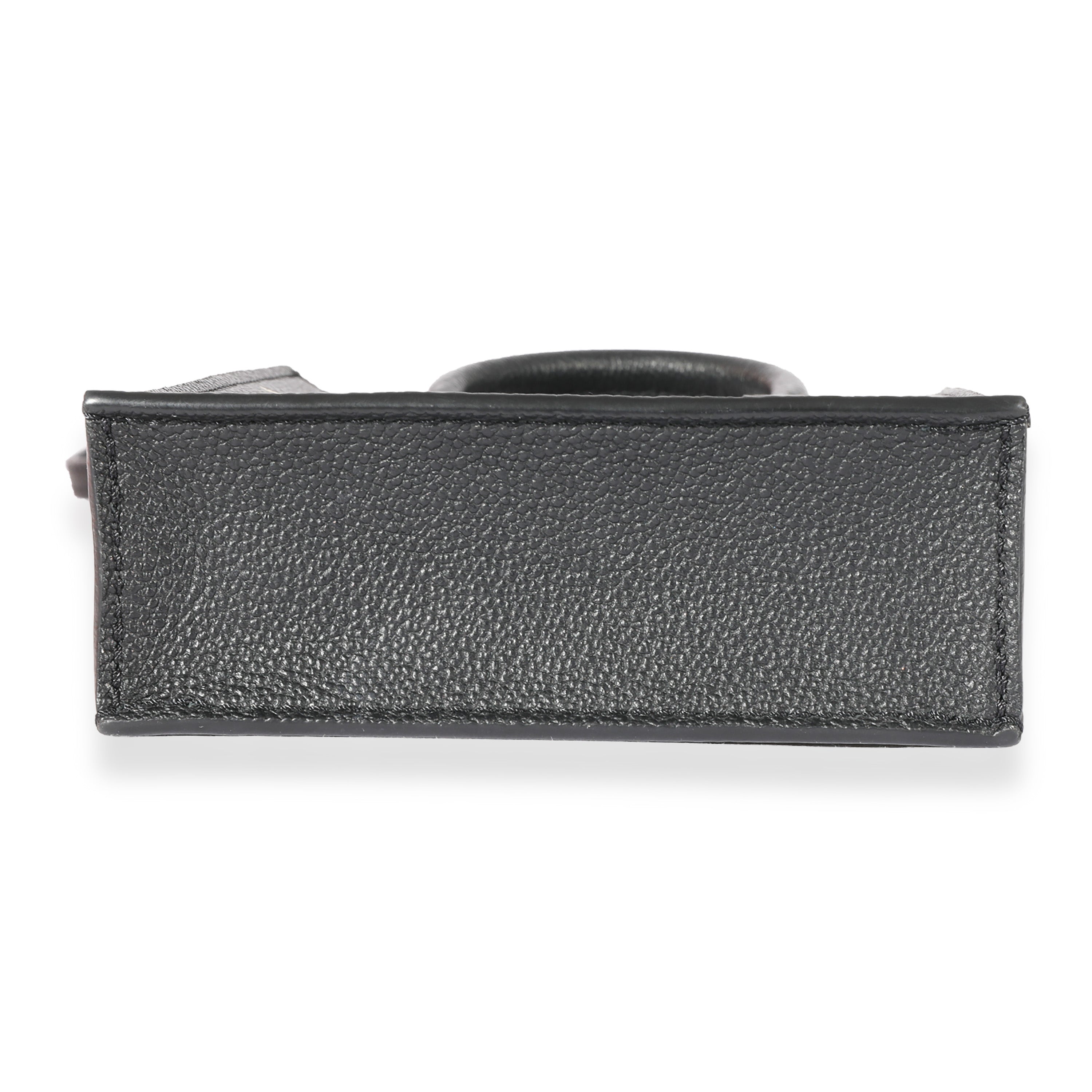 Louis Vuitton Louis Vuitton Black & Beige Monogram Empreinte Petit Sac Plat