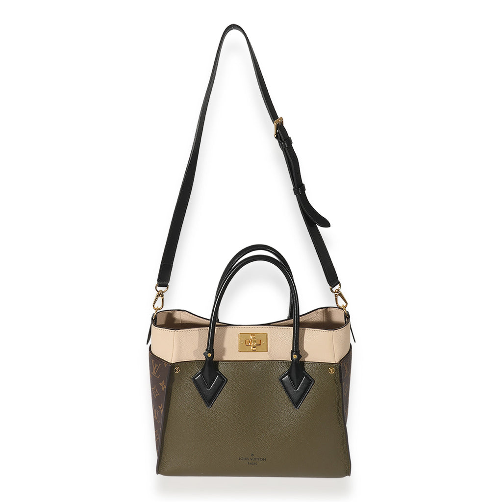 Louis Vuitton Louis Vuitton Monogram Canvas & Green Leather On My Side MM