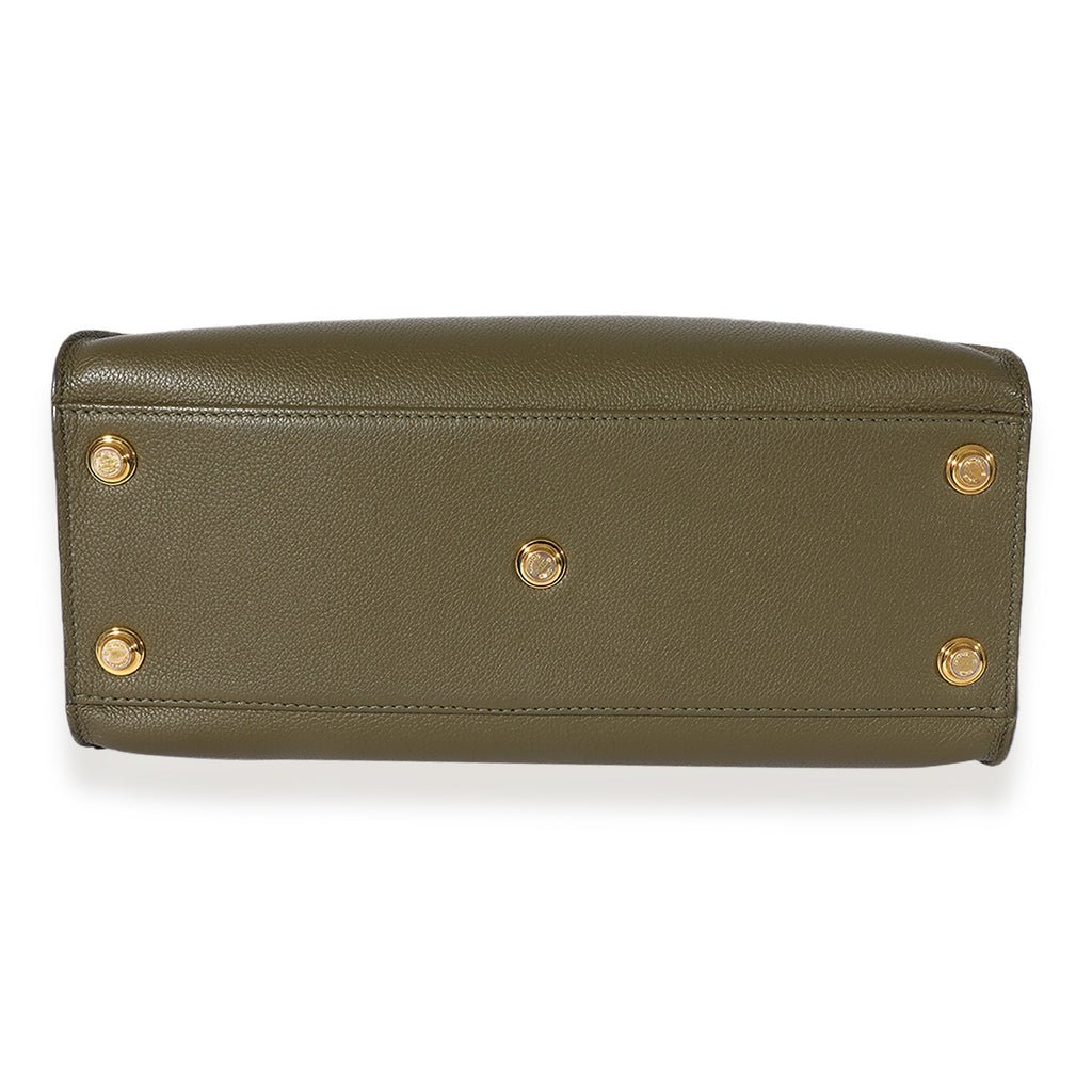 Louis Vuitton Louis Vuitton Monogram Canvas & Green Leather On My Side MM