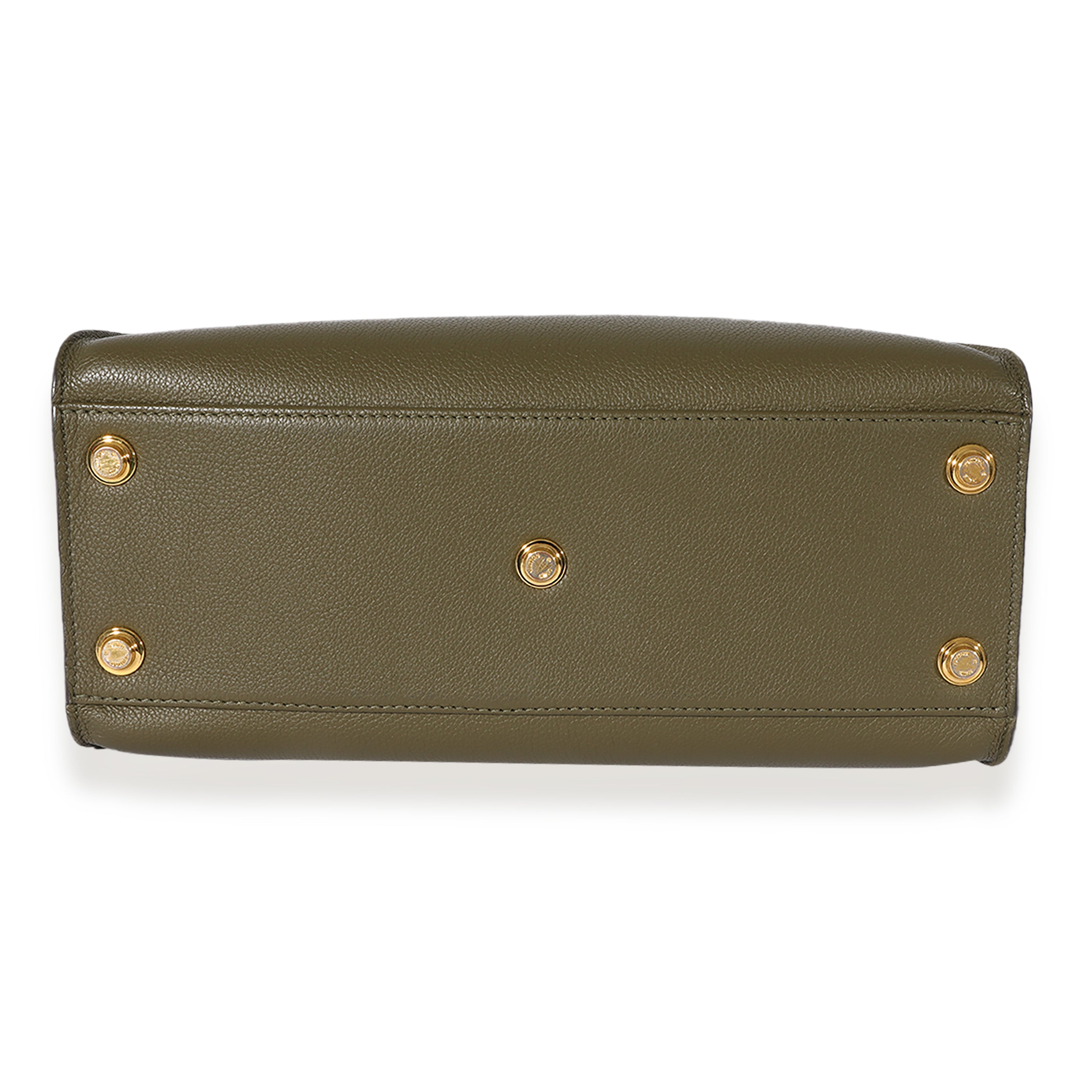 Louis Vuitton Louis Vuitton Monogram Canvas & Green Leather On My Side MM