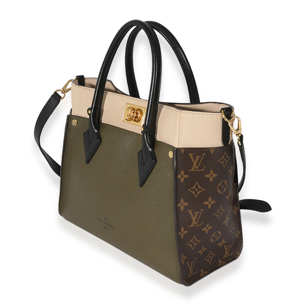 Louis Vuitton Louis Vuitton Monogram Canvas & Green Leather On My Side MM