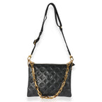 Louis Vuitton Louis Vuitton Black Lambskin Coussin PM