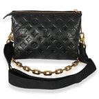 Louis Vuitton Louis Vuitton Black Lambskin Coussin PM