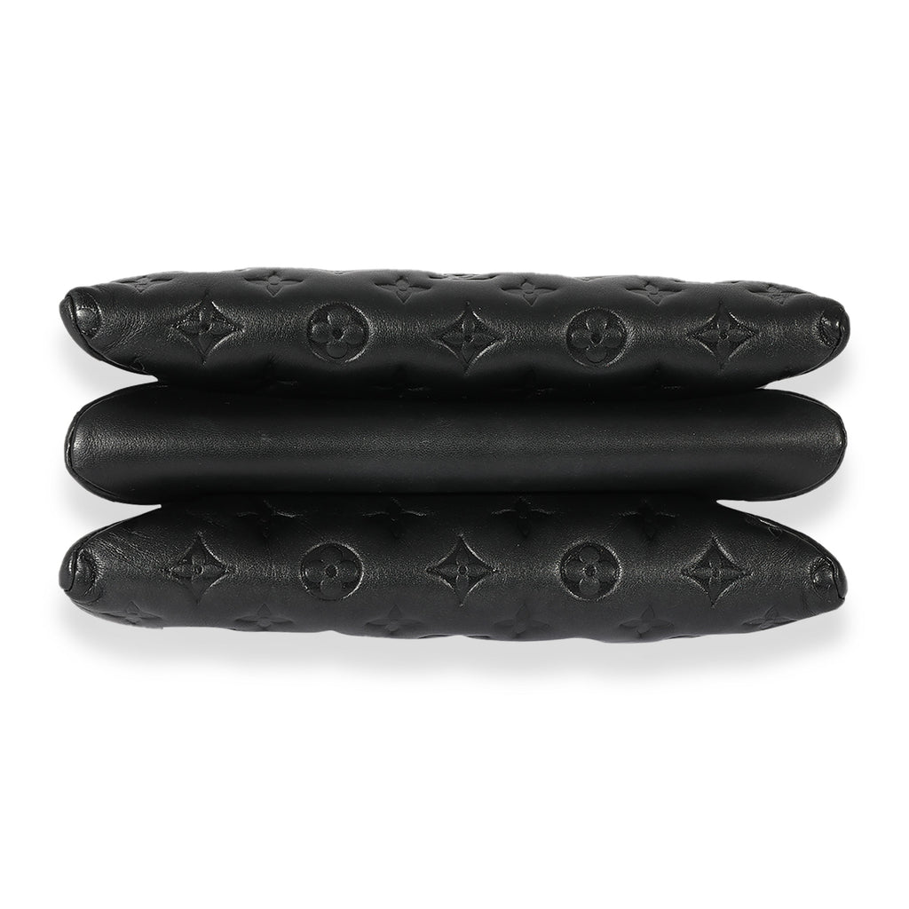 Louis Vuitton Louis Vuitton Black Lambskin Coussin PM