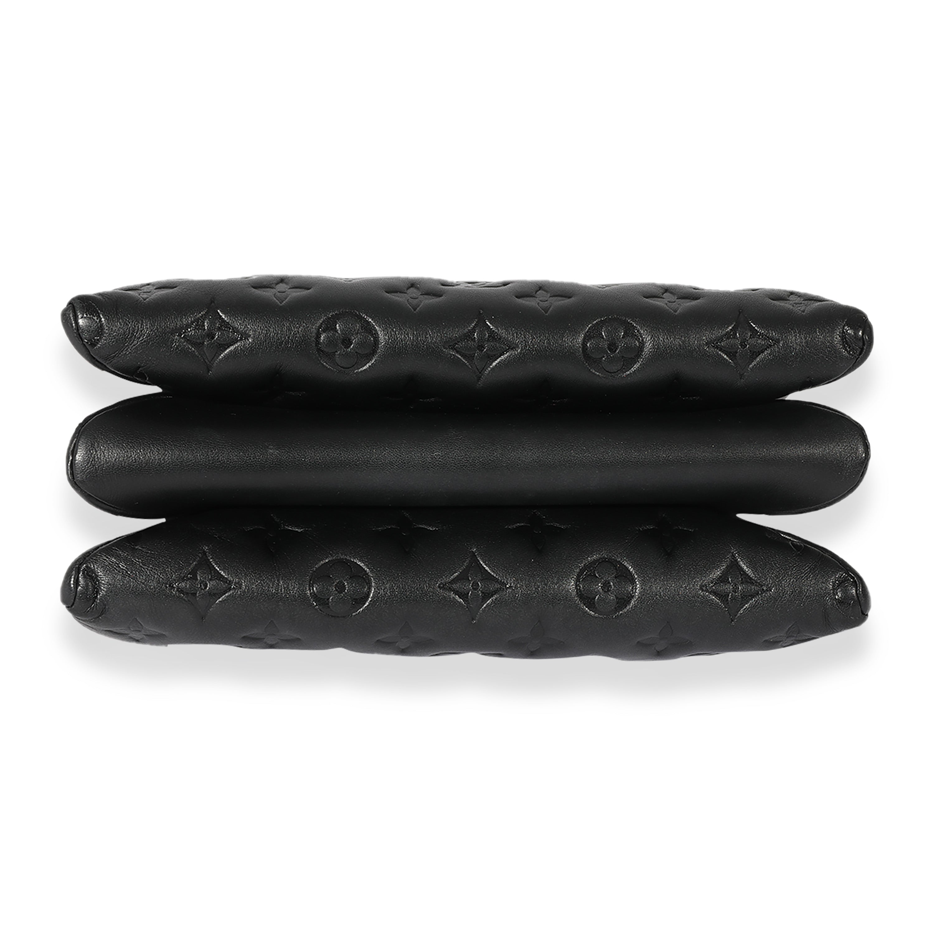 Louis Vuitton Louis Vuitton Black Lambskin Coussin PM