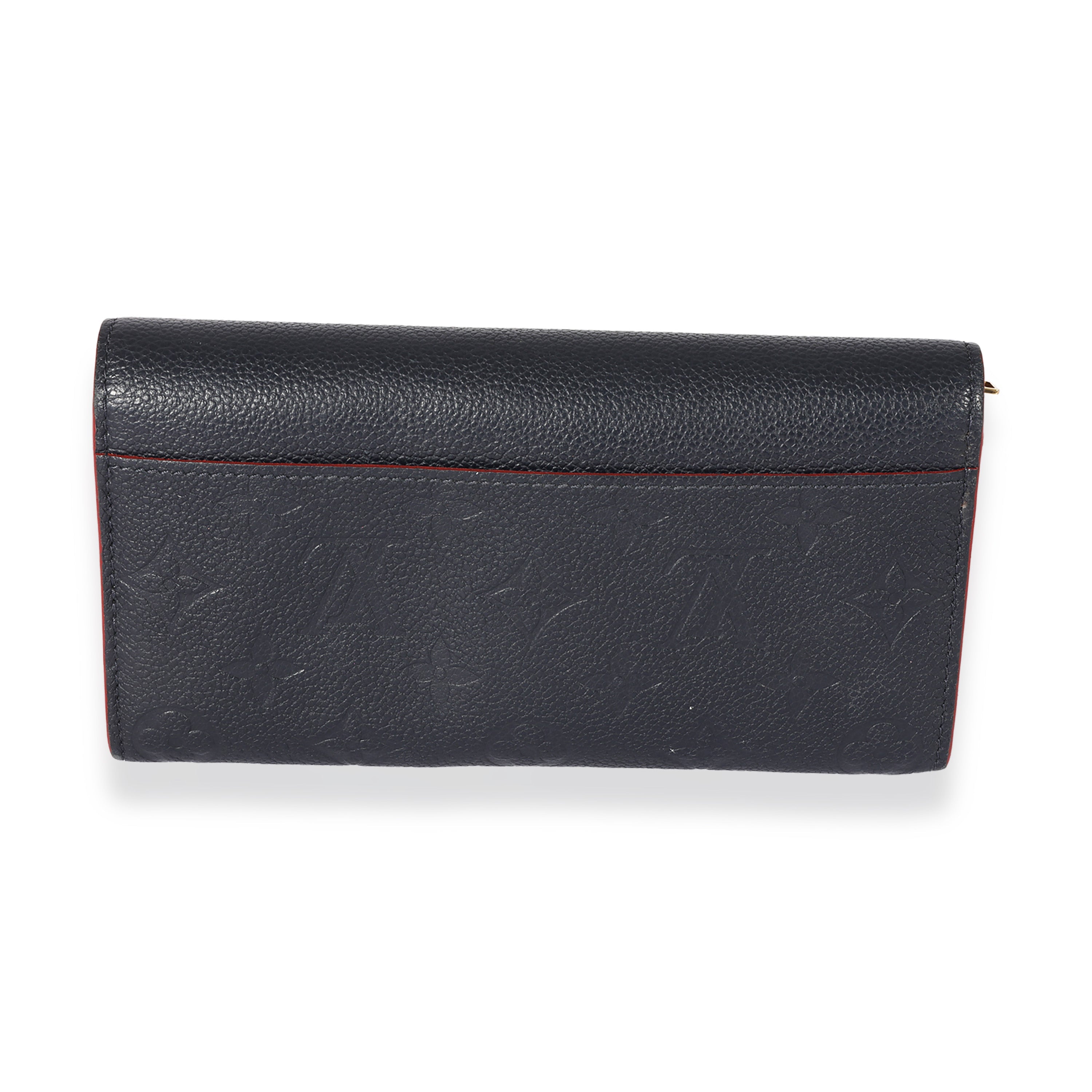 Louis Vuitton Louis Vuitton Marine Rouge Empreinte Sarah Wallet