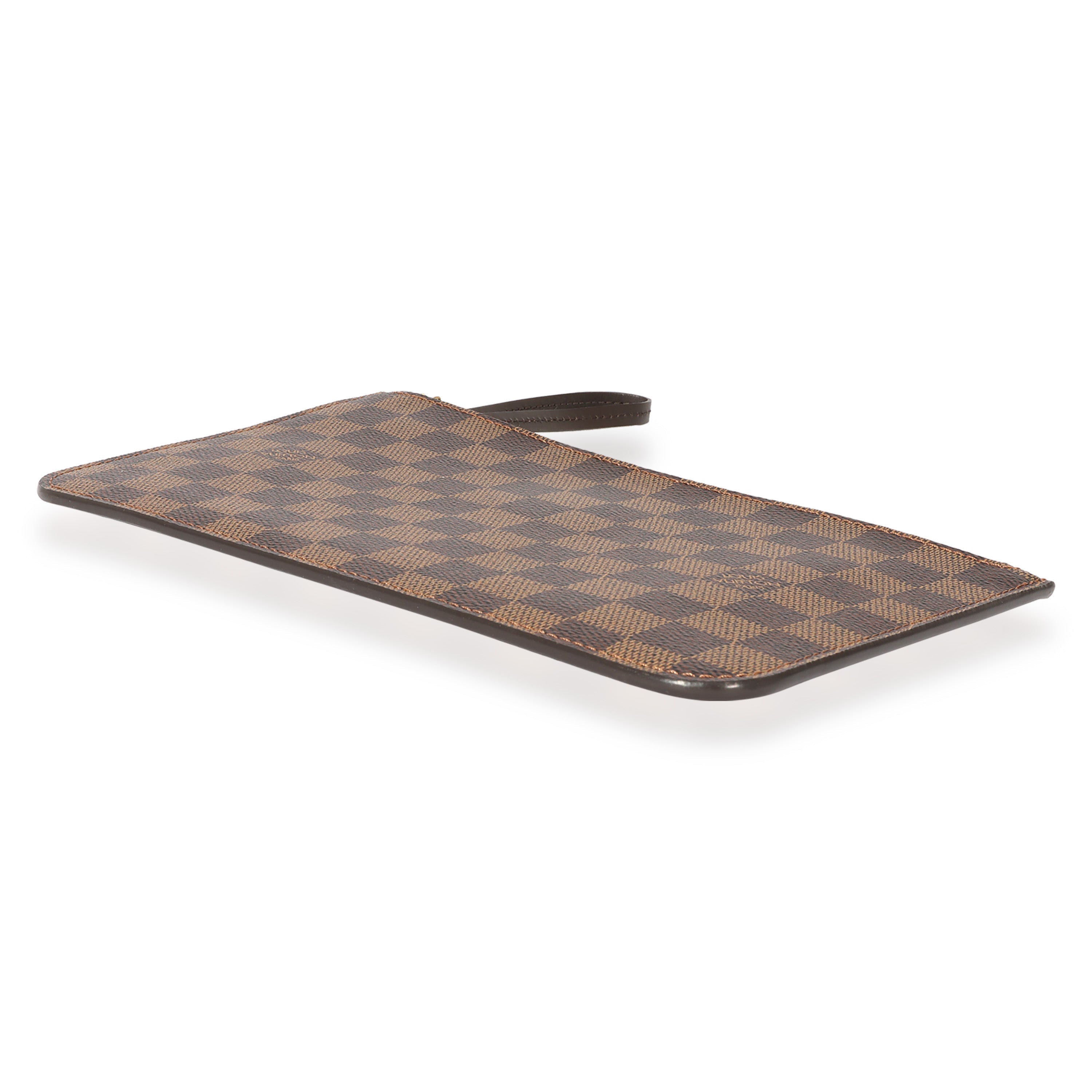 Louis Vuitton Louis Vuitton Damier Ebene Canvas Rose Ballerine Neverfull Pochette