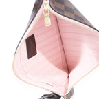 Louis Vuitton Louis Vuitton Damier Ebene Canvas Rose Ballerine Neverfull Pochette
