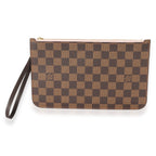 Louis Vuitton Louis Vuitton Damier Ebene Canvas Rose Ballerine Neverfull Pochette