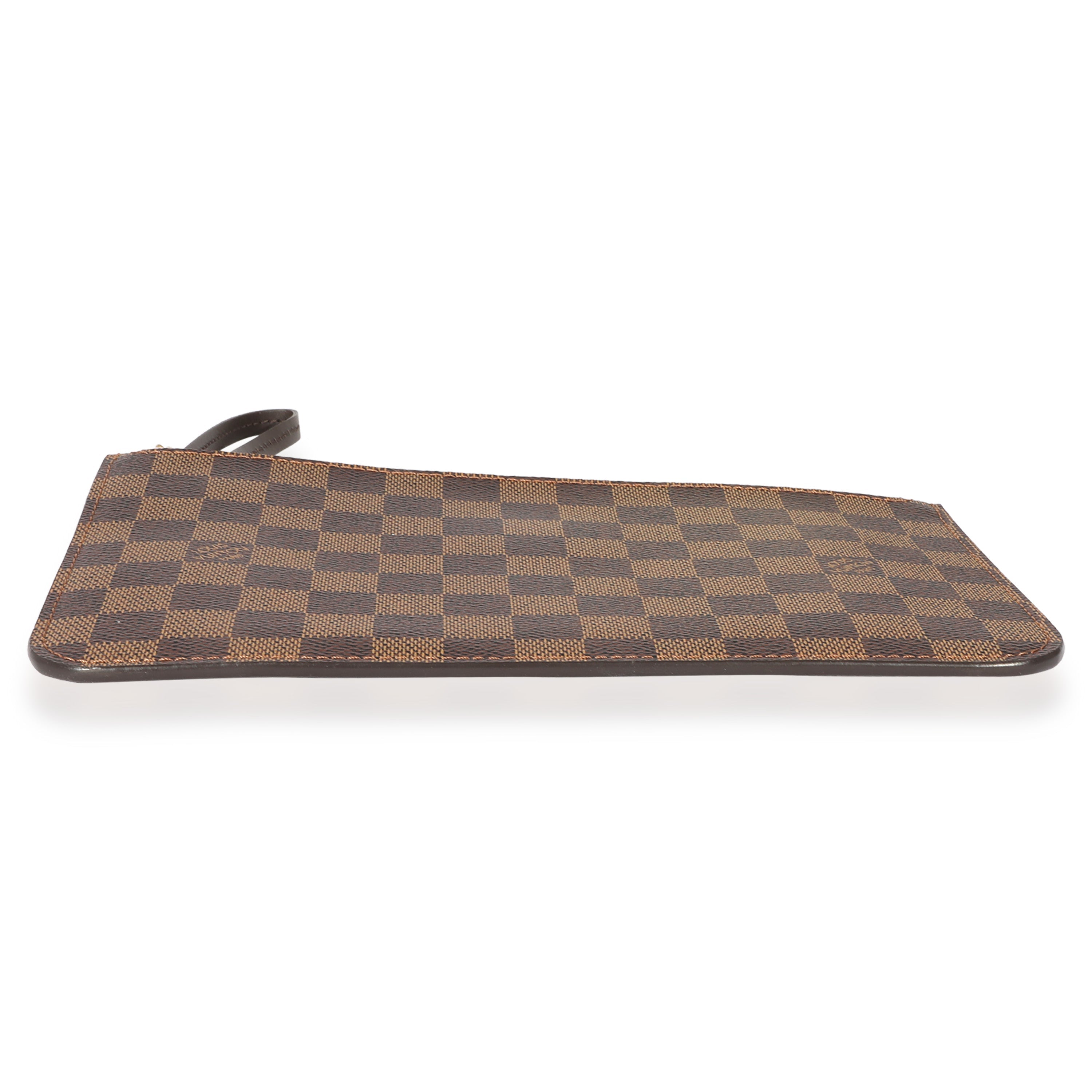 Louis Vuitton Louis Vuitton Damier Ebene Canvas Rose Ballerine Neverfull Pochette