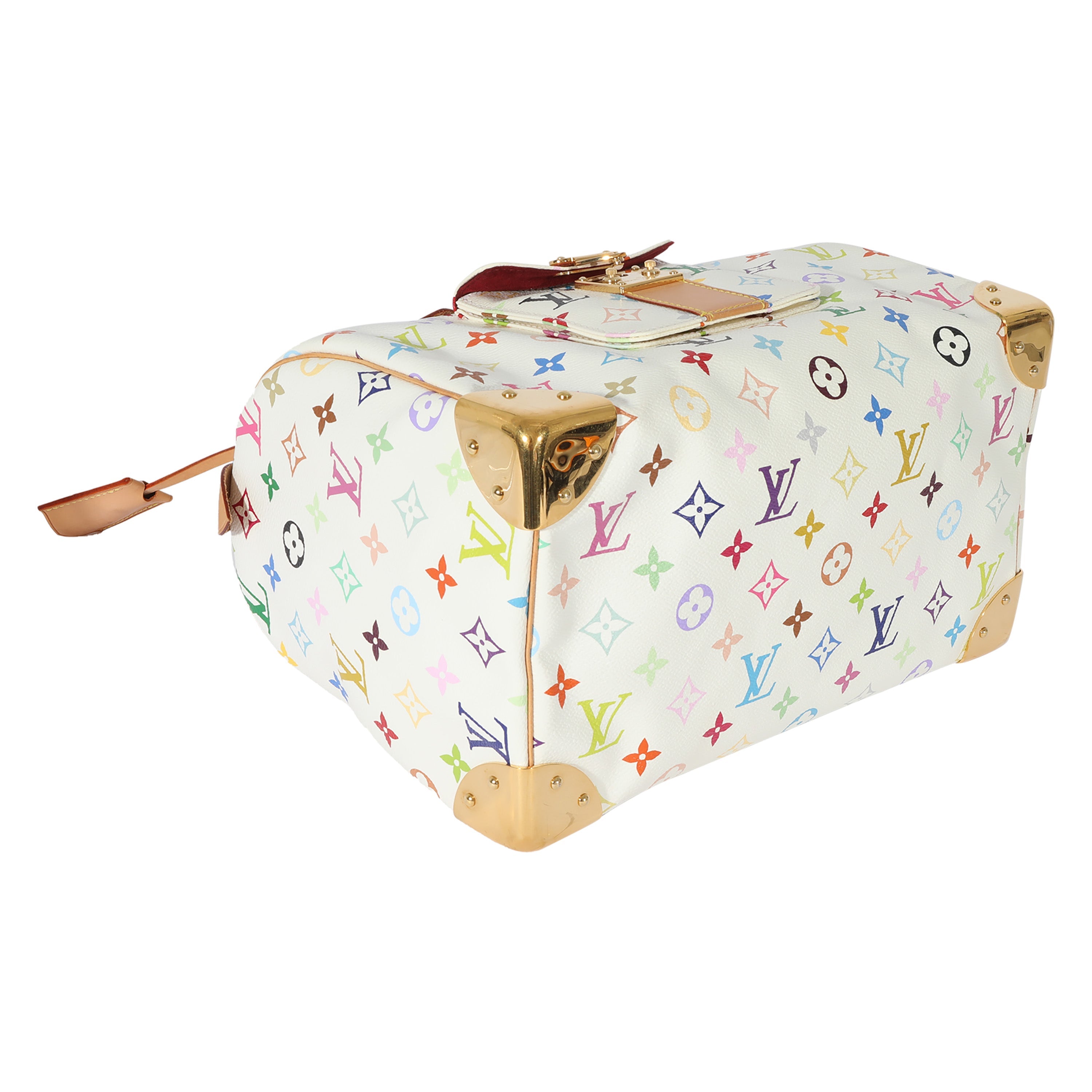 Louis Vuitton Louis Vuitton Monogram White Multicolor Speedy 30