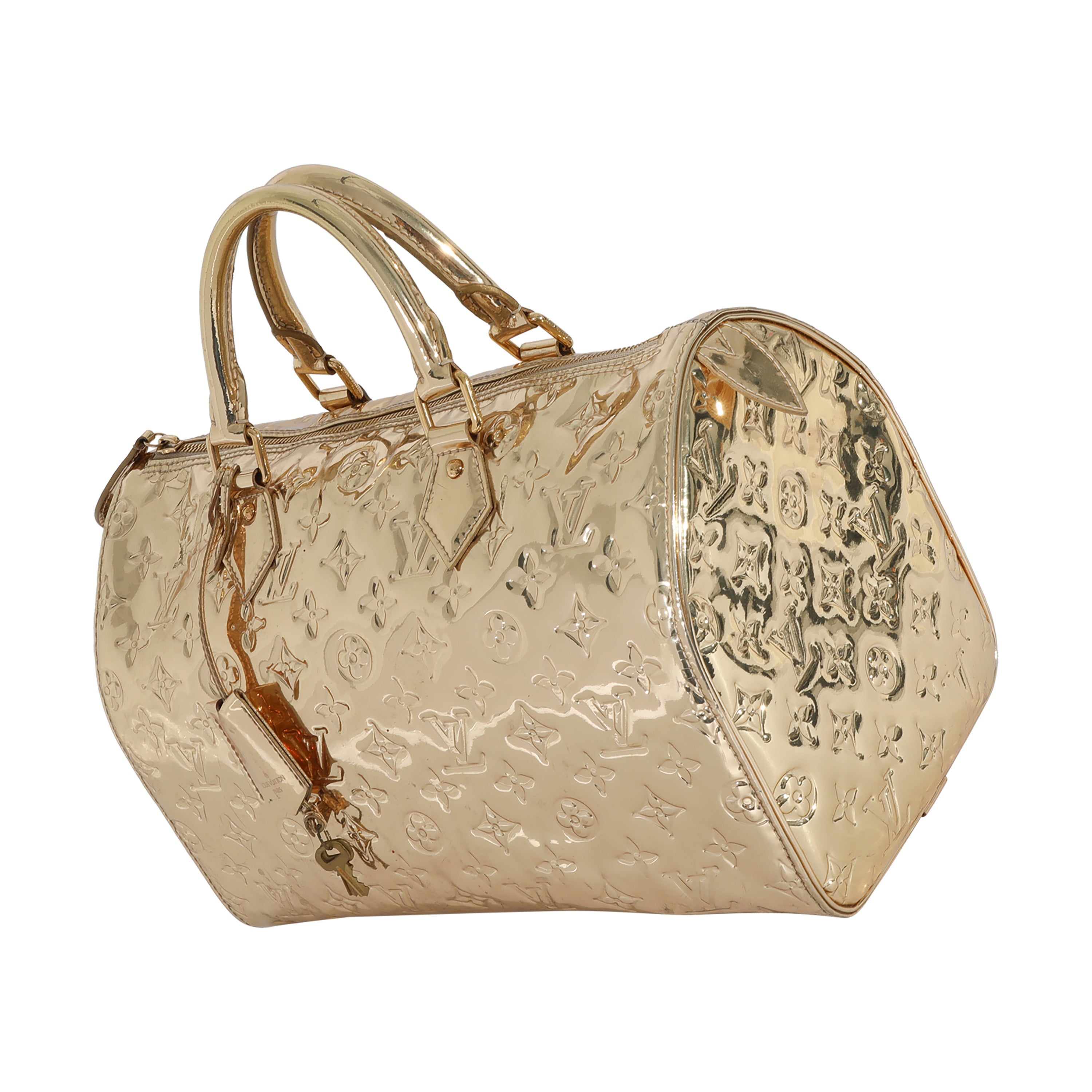 Louis Vuitton Louis Vuitton Monogram Miroir Vinyl Gold Speedy 30