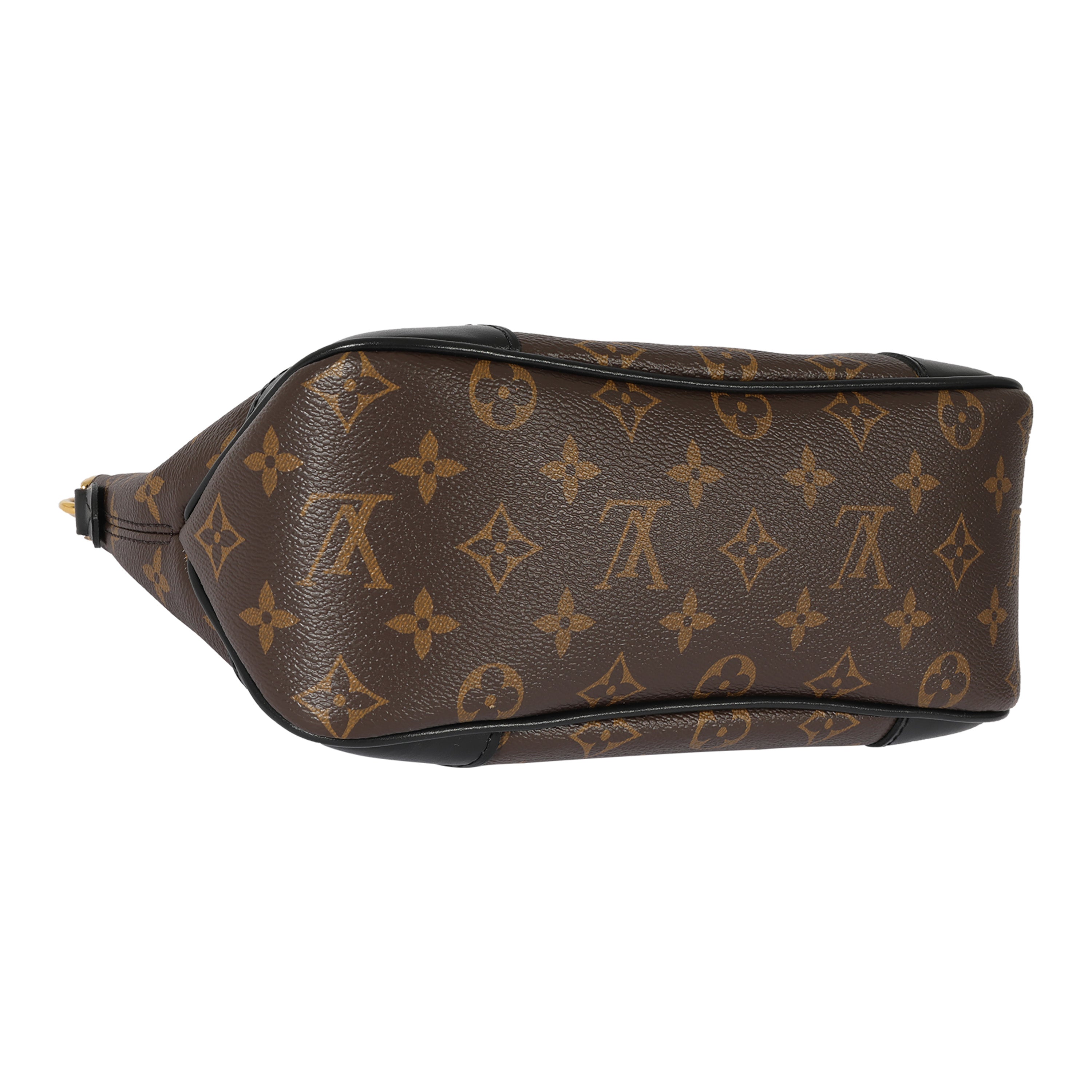 Louis Vuitton Louis Vuitton Black Leather & Monogram Canvas Boulogne NM