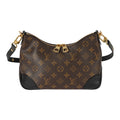 Louis Vuitton Louis Vuitton Black Leather & Monogram Canvas Boulogne NM