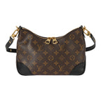 Louis Vuitton Louis Vuitton Black Leather & Monogram Canvas Boulogne NM