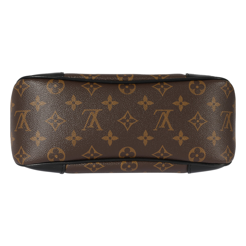 Louis Vuitton Louis Vuitton Black Leather & Monogram Canvas Boulogne NM