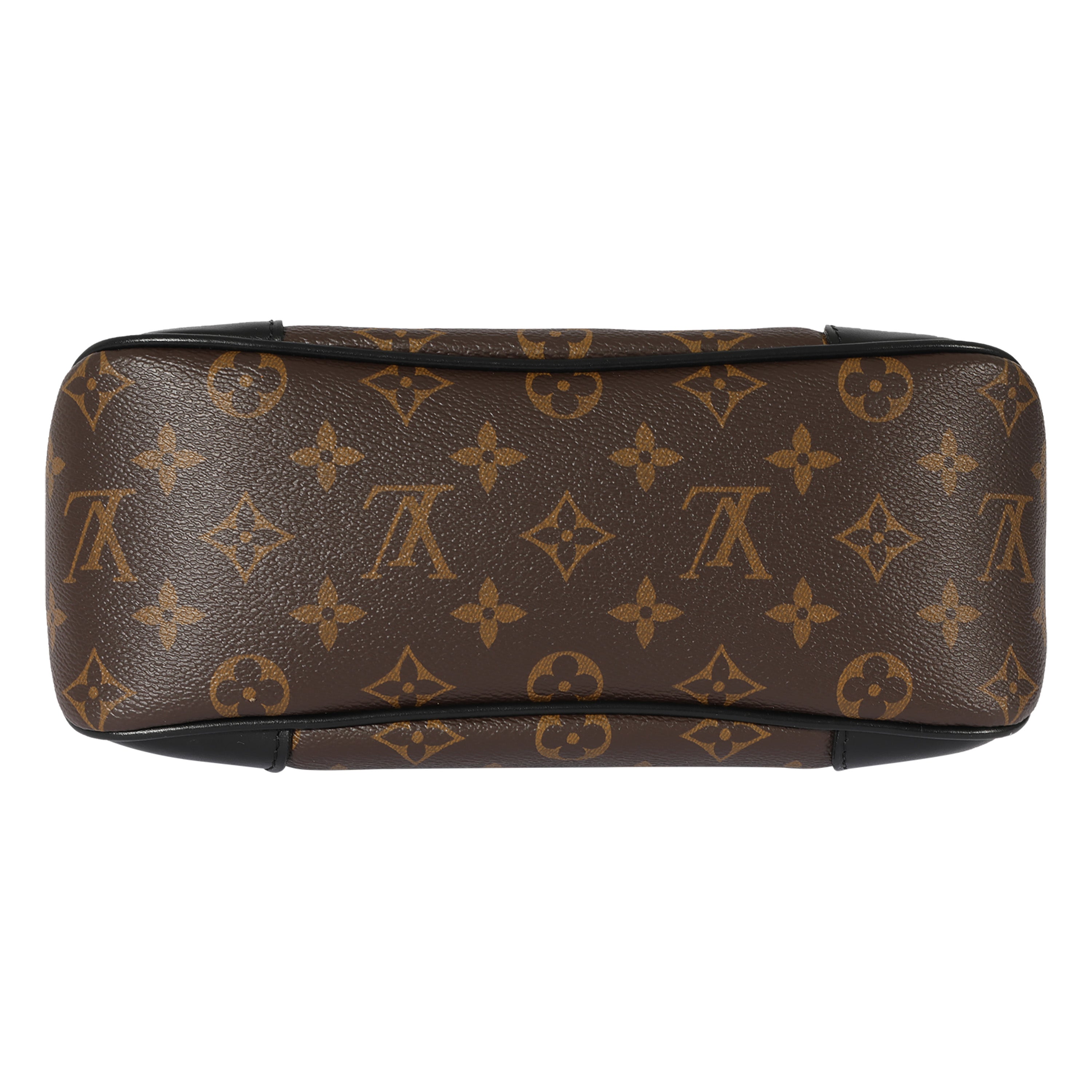 Louis Vuitton Louis Vuitton Black Leather & Monogram Canvas Boulogne NM
