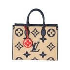 Louis Vuitton Louis Vuitton Blue Monogram Raffia Giant OnTheGo MM