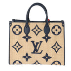Louis Vuitton Louis Vuitton Blue Monogram Raffia Giant OnTheGo MM