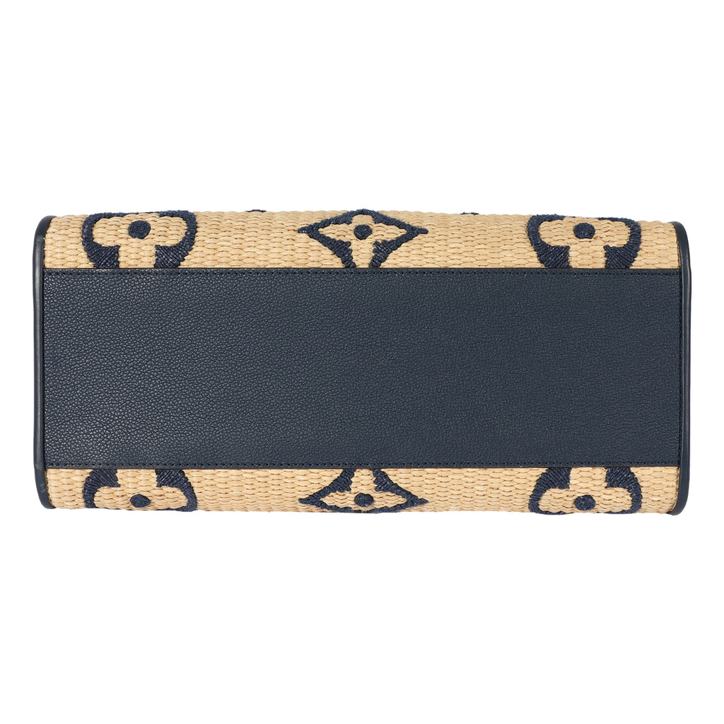 Louis Vuitton Louis Vuitton Blue Monogram Raffia Giant OnTheGo MM