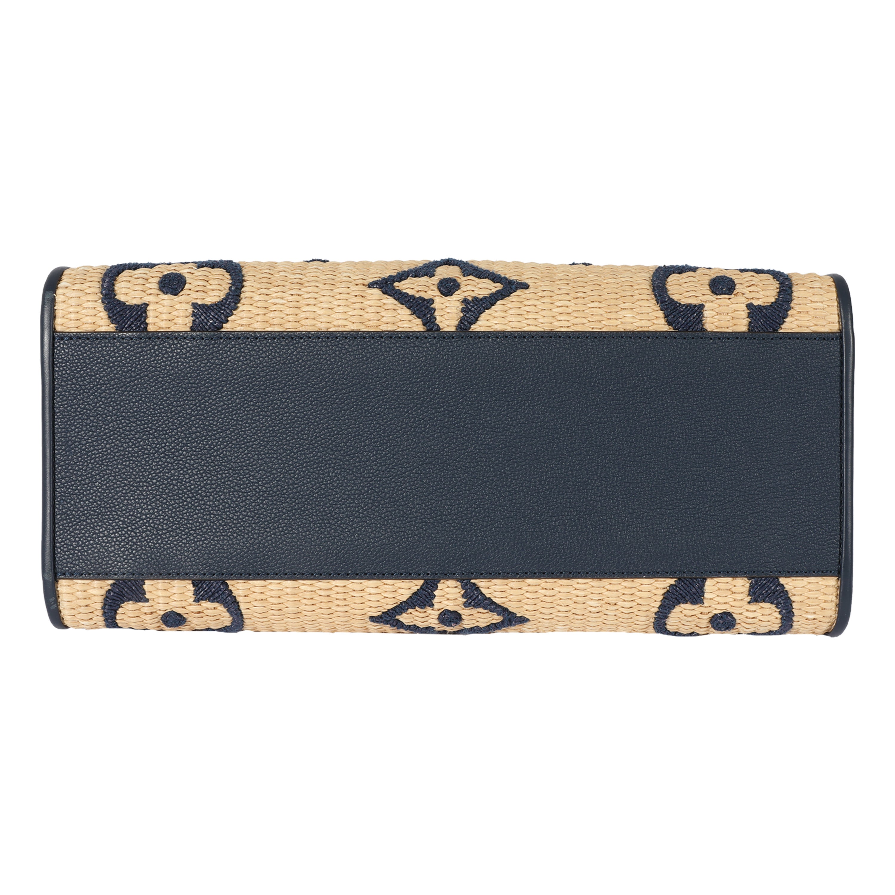 Louis Vuitton Louis Vuitton Blue Monogram Raffia Giant OnTheGo MM