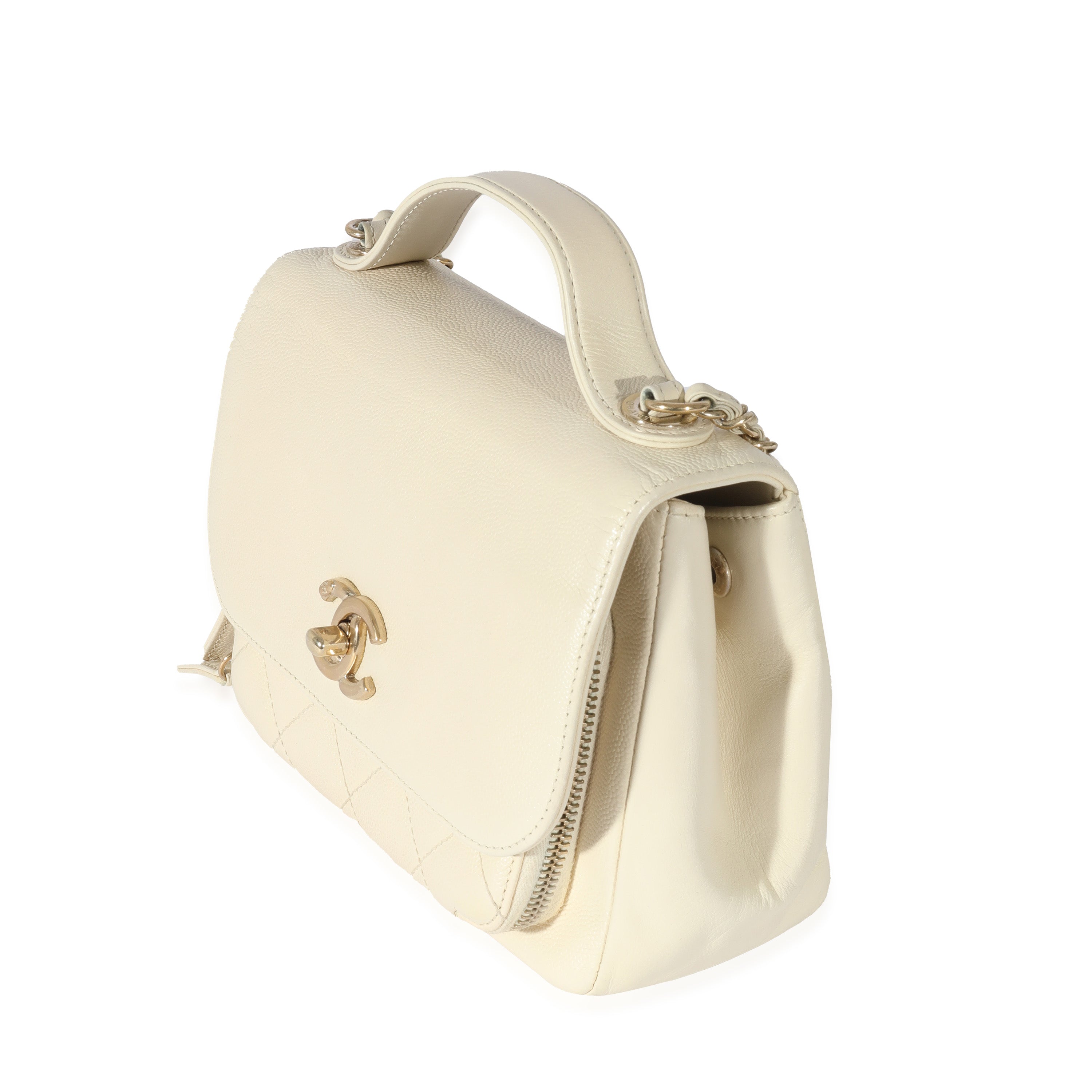 Chanel Cream Caviar Mini Business Affinity Flap