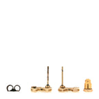 Chanel Metal Textured CC Earrings Gold