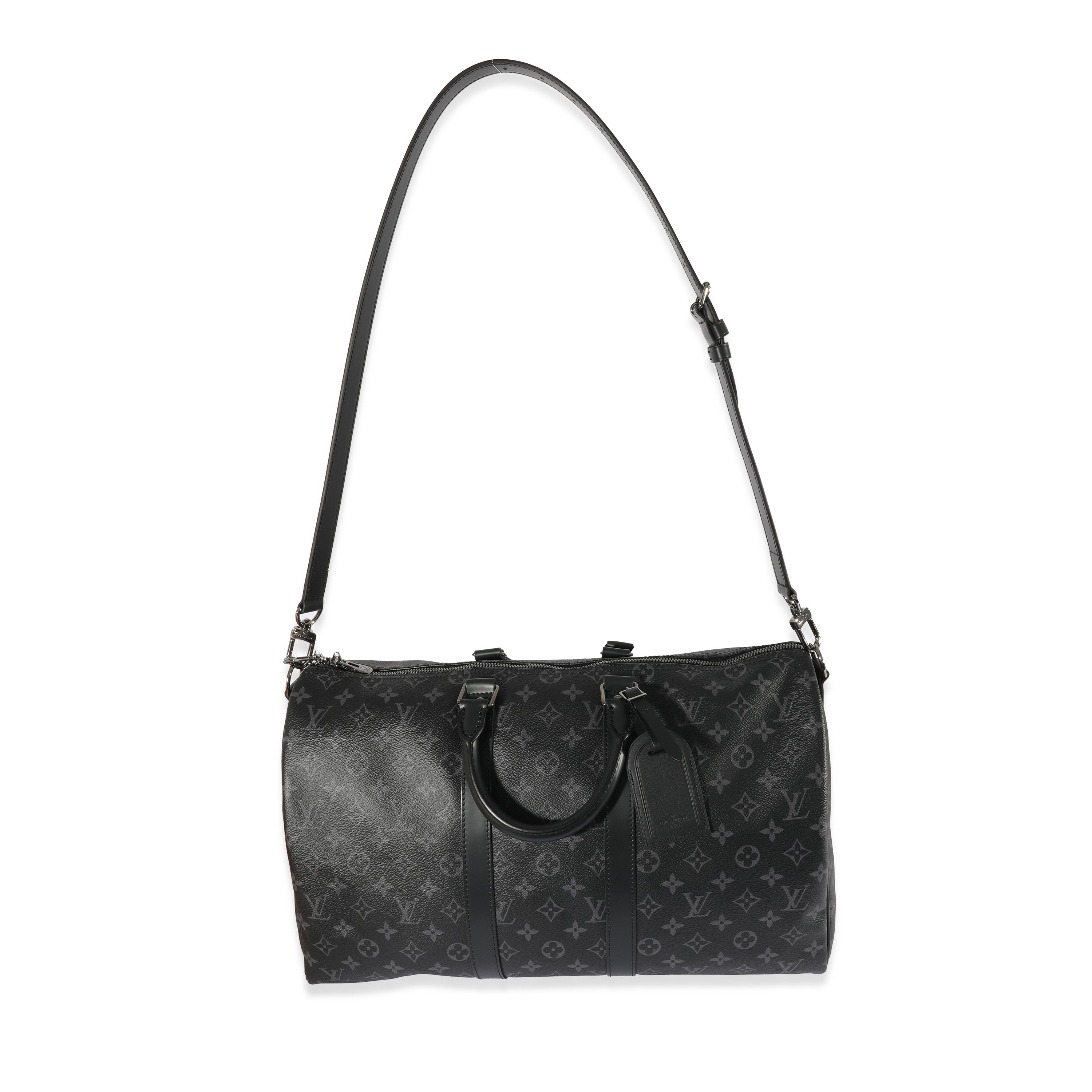 Louis Vuitton Louis Vuitton Monogram Eclipse Canvas Keepall Bandouliere 45