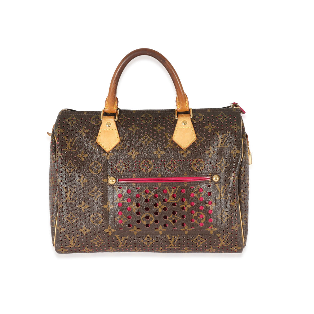 Louis Vuitton Louis Vuitton Perforated Fuchsia Monogram Canvas Speedy 30