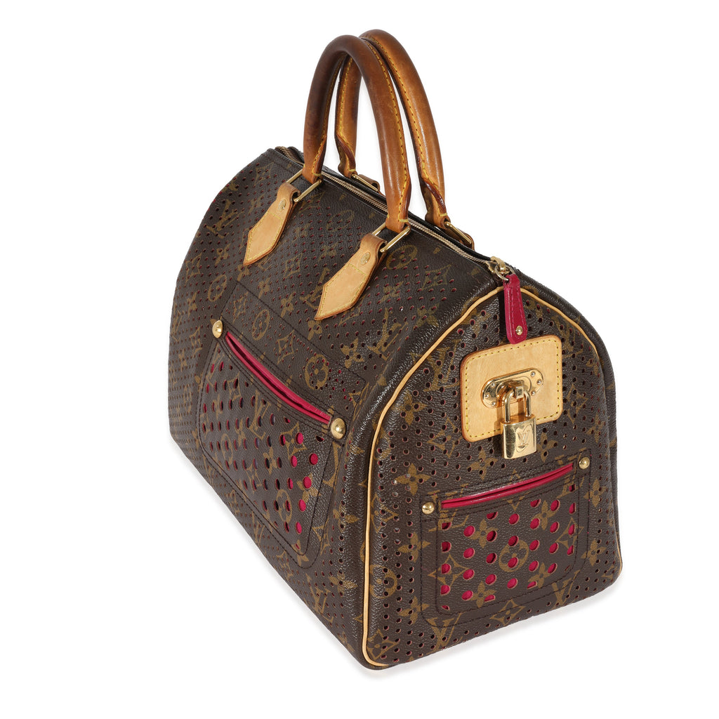 Louis Vuitton Louis Vuitton Perforated Fuchsia Monogram Canvas Speedy 30