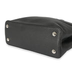 Louis Vuitton Louis Vuitton Black Taurillon Python Capucines MM