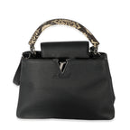 Louis Vuitton Louis Vuitton Black Taurillon Python Capucines MM
