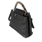 Louis Vuitton Louis Vuitton Black Taurillon Python Capucines MM