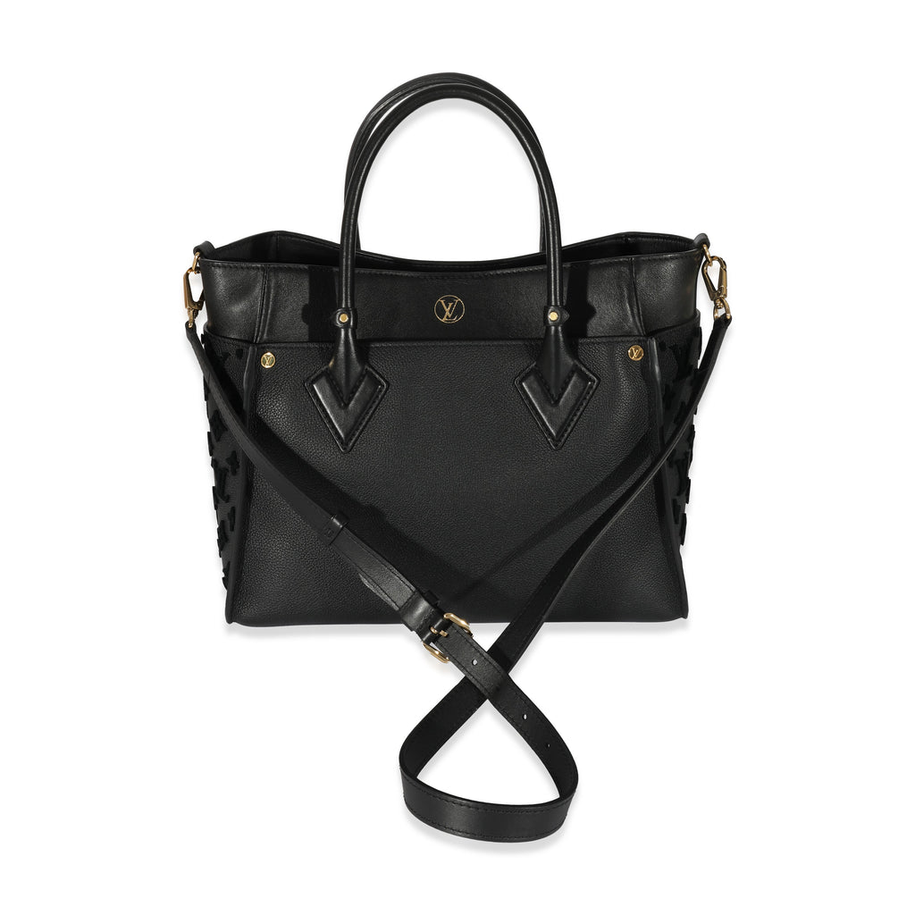 Louis Vuitton Louis Vuitton Black Calfskin On My Side MM