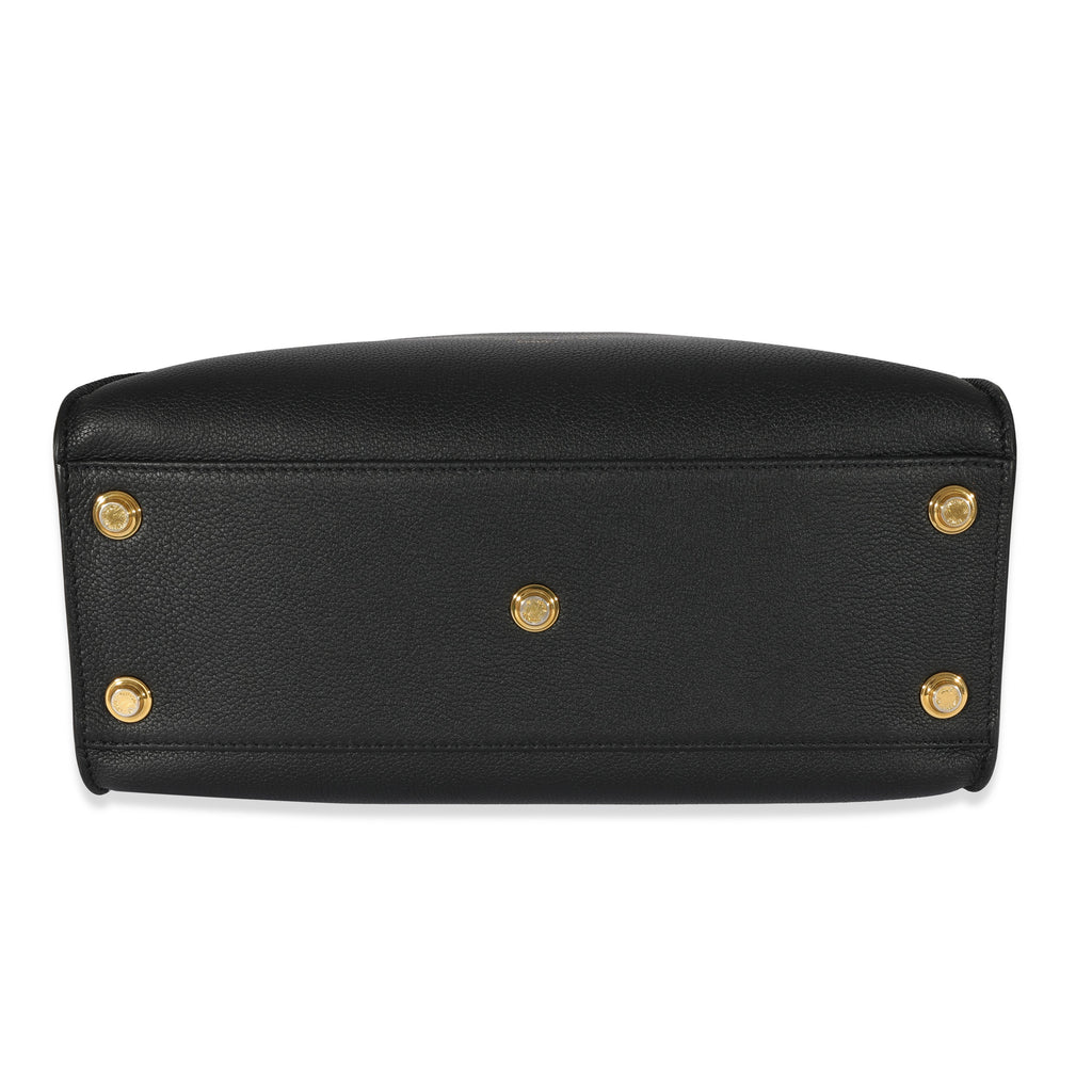 Louis Vuitton Louis Vuitton Black Calfskin On My Side MM