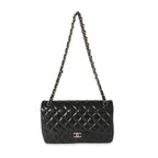 Chanel Black Quilted Lambskin Jumbo Classic Double Flap