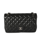 Chanel Black Quilted Lambskin Jumbo Classic Double Flap