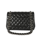 Chanel Black Quilted Lambskin Jumbo Classic Double Flap