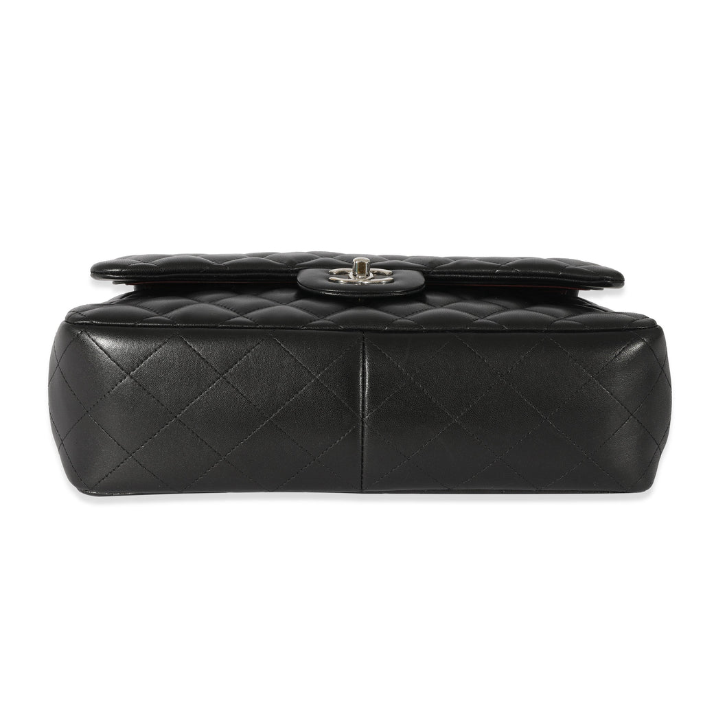 Chanel Black Quilted Lambskin Jumbo Classic Double Flap