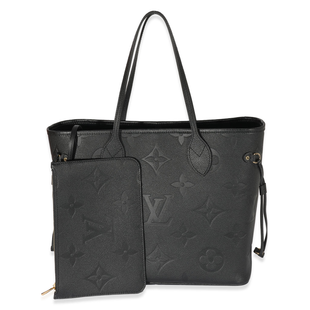 Louis Vuitton Louis Vuitton Black Monogram Empreinte Giant Neverfull MM