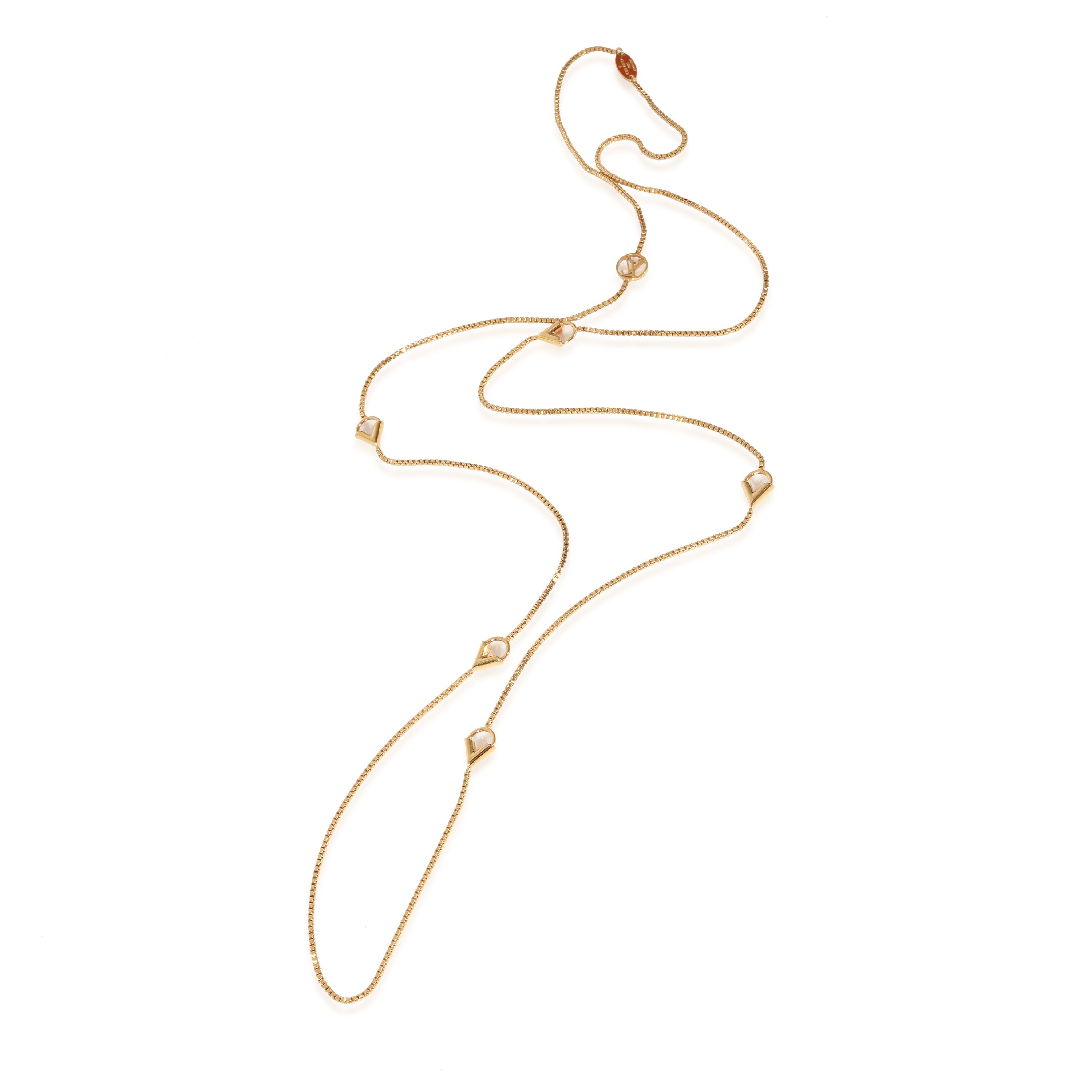 Louis Vuitton Louis Vuitton Essential V Station Gold Plated Necklace