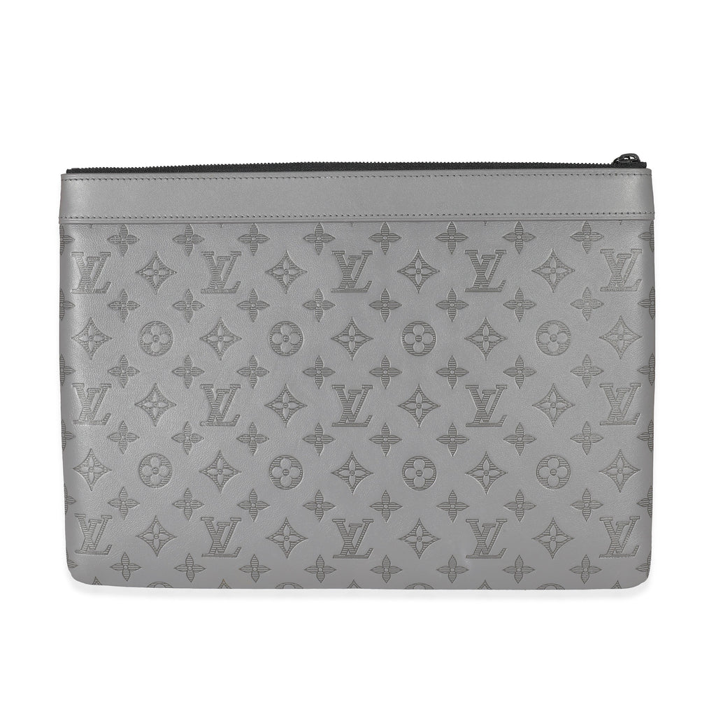 Louis Vuitton Louis Vuitton Charcoal Grey Monogram Shadow Discovery Pouch GM