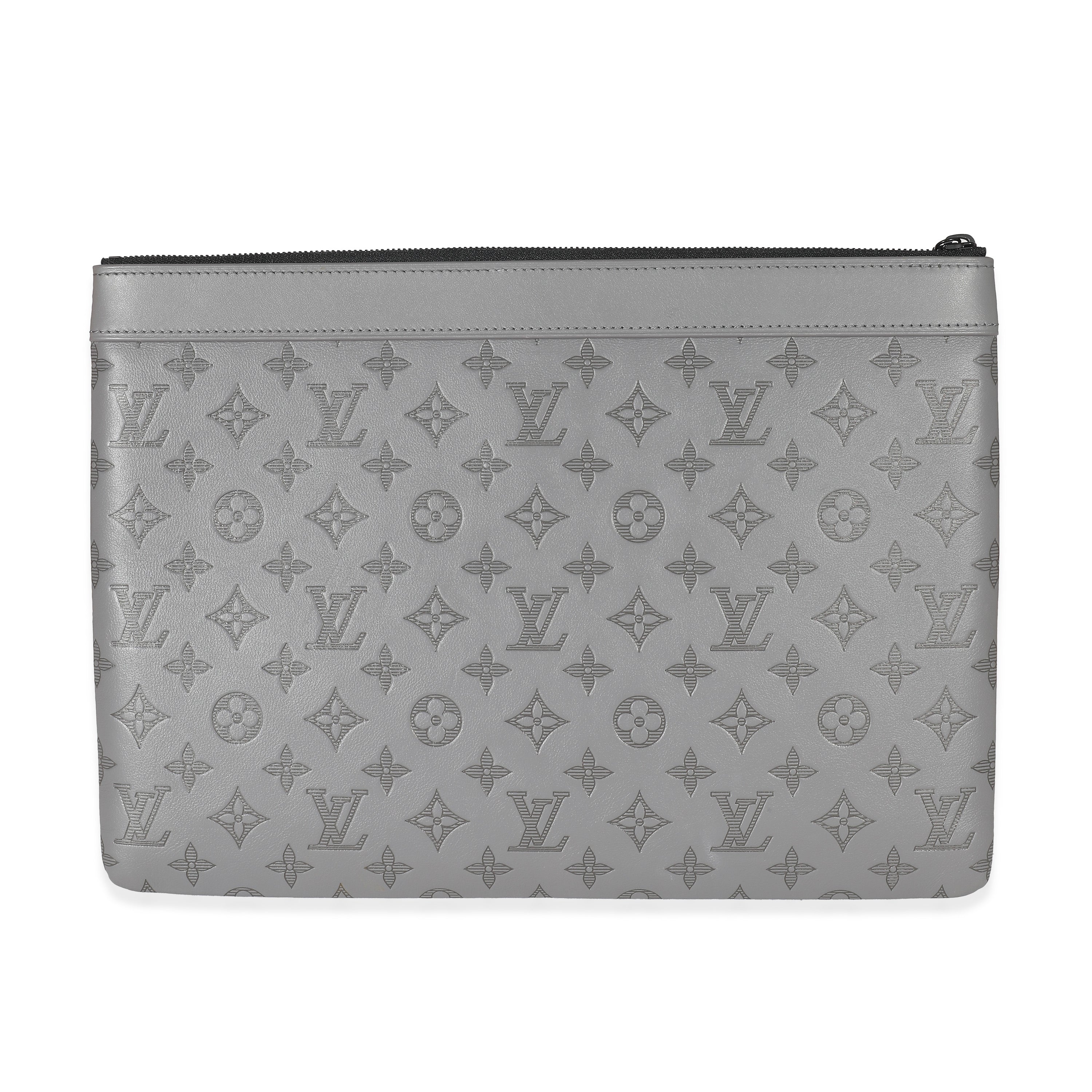 Louis Vuitton Louis Vuitton Charcoal Grey Monogram Shadow Discovery Pouch GM
