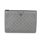 Louis Vuitton Louis Vuitton Charcoal Grey Monogram Shadow Discovery Pouch GM