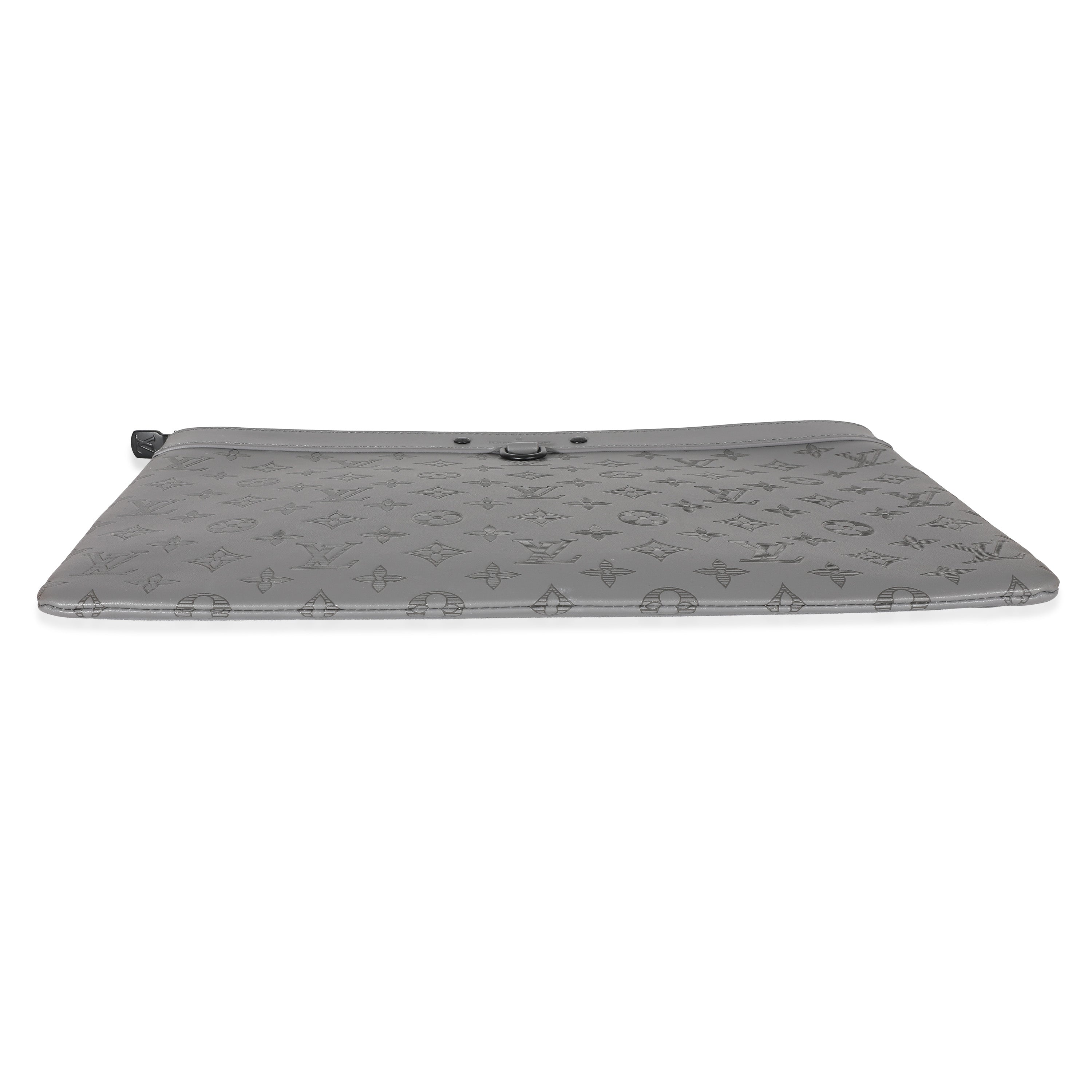 Louis Vuitton Louis Vuitton Charcoal Grey Monogram Shadow Discovery Pouch GM