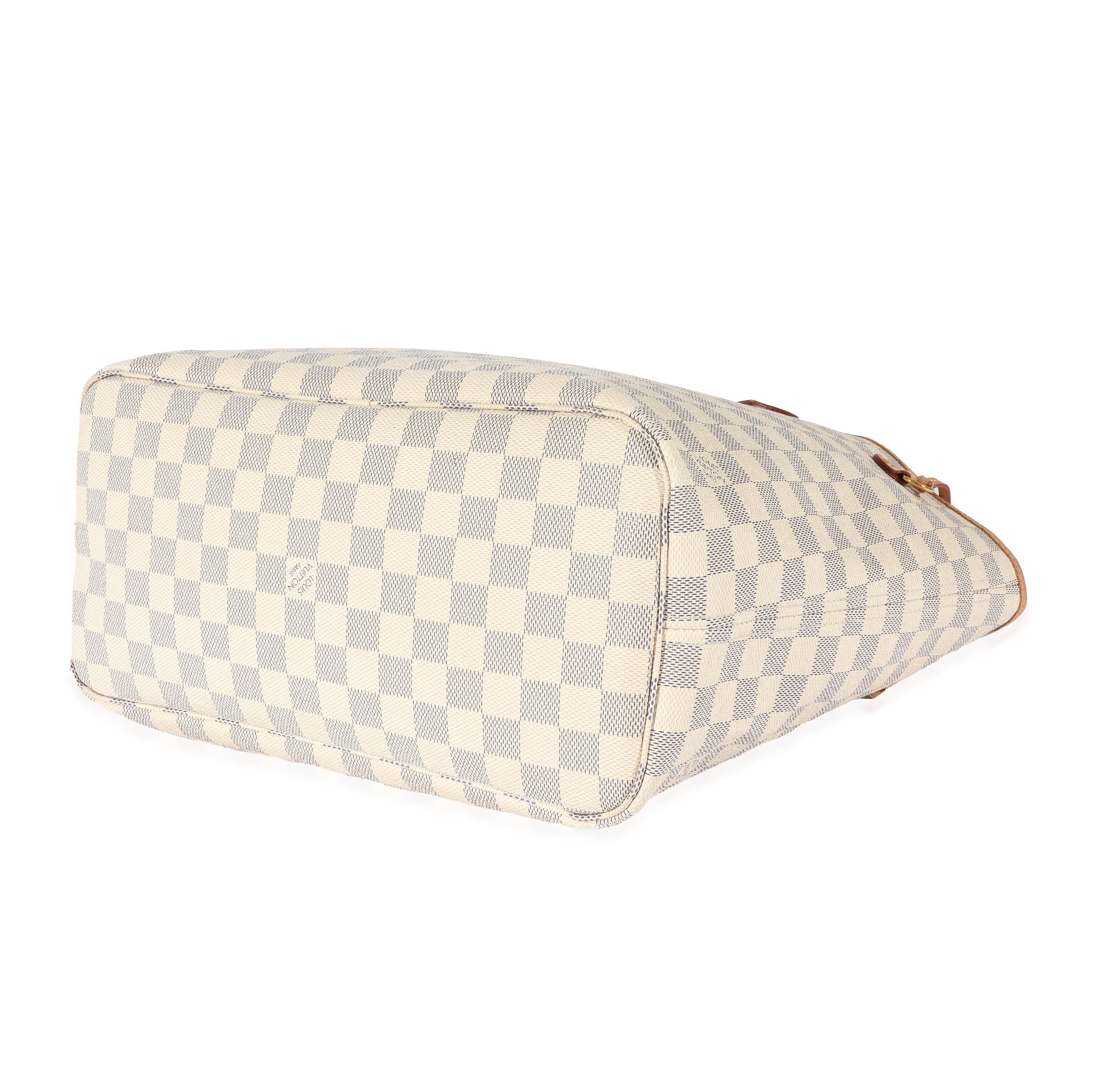 Louis Vuitton Louis Vuitton Rose Ballerine Damier Azur Canvas Neverfull MM