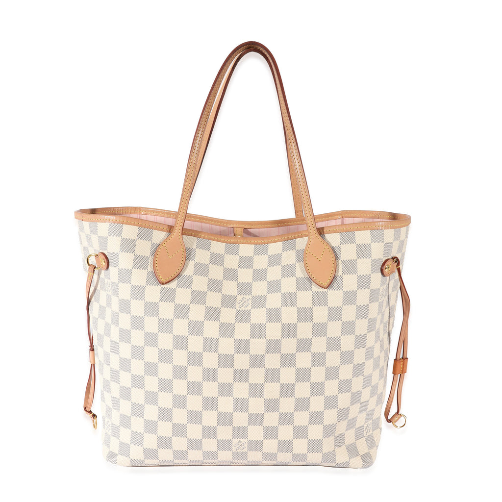 Louis Vuitton Louis Vuitton Rose Ballerine Damier Azur Canvas Neverfull MM